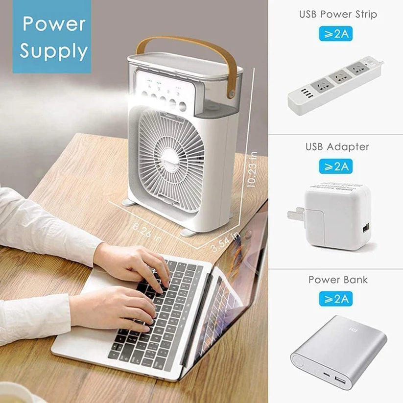 Mini Portable AC Cooler | 3-in-1 Functionality & USB Powered .